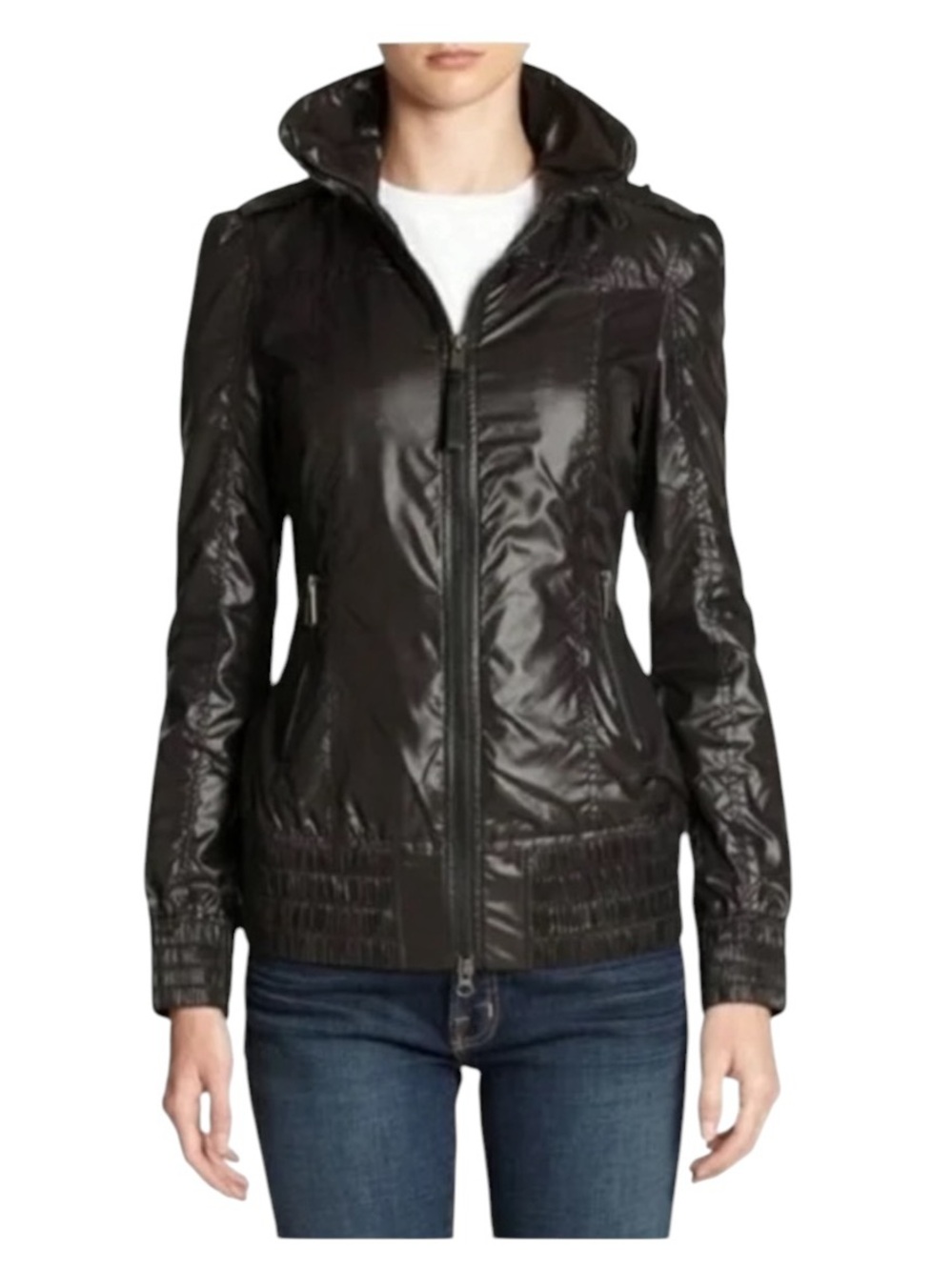 🖤𝐌𝐀𝐂𝐊𝐀𝐆𝐄 Glossy Hooded Lightweight Jacket 🖤